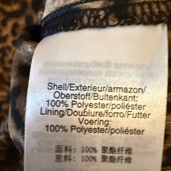 DKNY Leopard Print Brown Short Sleeve Blouse - Picture 2 of 2